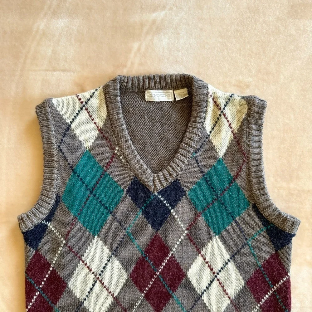 Vintage Argyle Swester Vest